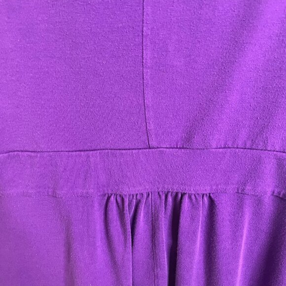 Lands End Purple Sleeveless VNeck Pleated Dress 3X 24W 26W Viscose Blend u - Picture 10 of 10